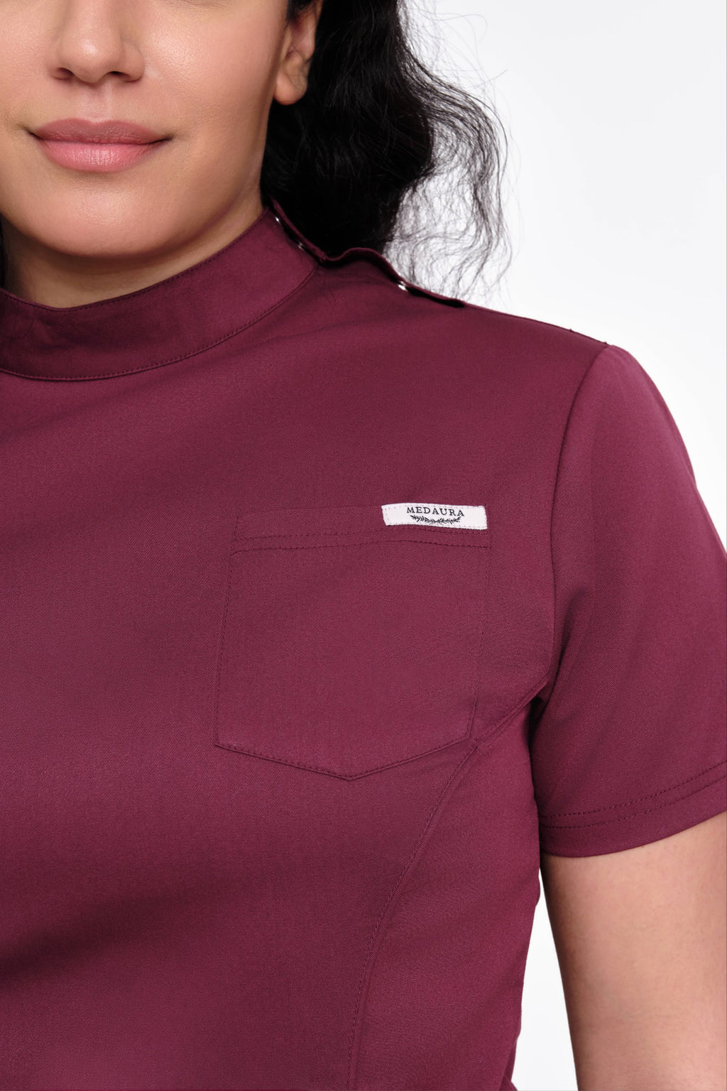 The Nova Scrub Top Burgundy