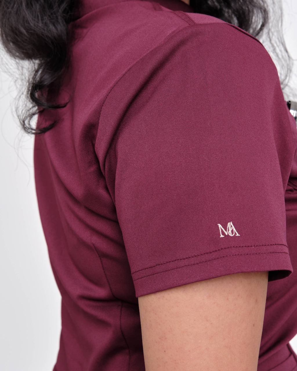The Nova Scrub Top Burgundy