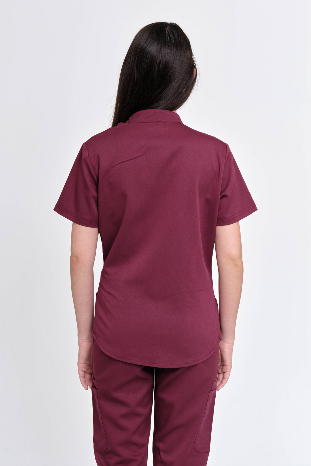 The Nova Scrub Top Burgundy