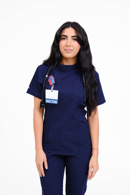 Nova Scrub Top Navy