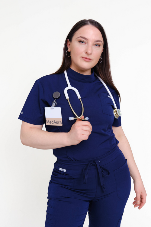 Nova Scrub Top Navy